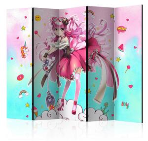 PARAVAN 225/172/3 cm turkizna, pink