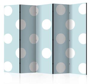 PARAVAN 225/172/3 cm bela, pastelno modra