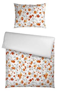 OBOJESTRANSKA POSTELJNINA 140/200 cm saten oranžna