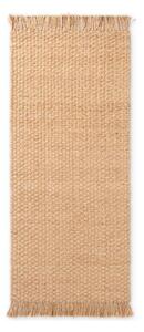 Obojestranski/ročno tkan tekač iz jute v naravni barvi 80x300 cm Fjord – Hanse Home