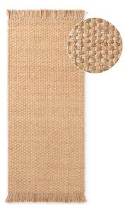 Obojestranski ročno tkan tekač iz jute v naravni barvi 80x200 cm Fjord – Hanse Home
