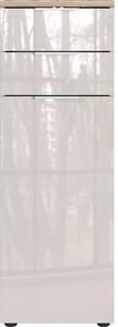 Kremno bela visoka/ozka kopalniška omarica v sijajnem dekorju 39x112 cm Tavira – Germania