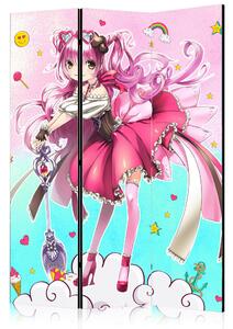 PARAVAN 135/172/3 cm turkizna, pink