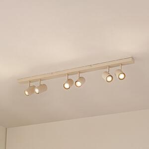 Lindby stropni reflektor Kardis, bež, 6-žarilni, kovinski, GU10, zatemnjen, Bež, Hodnik, Aluminij, Sodobni