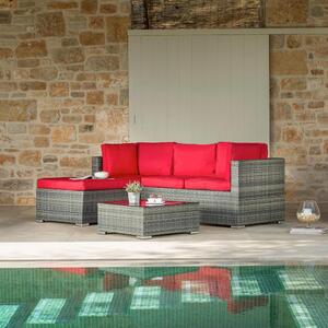 Modern Living Lounge Garnitura Leona Rdeča, Rjava, 3-Delni Set