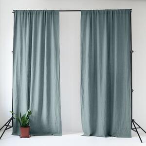 Prašno modra lanena zavesa 140x170 cm Blue Fog – Linen Tales