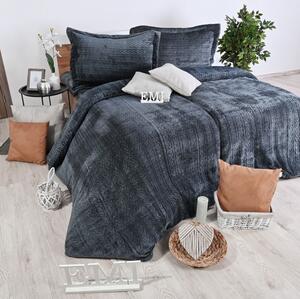 Rjuhe iz mikropliša Banu grey EMI, Standardni enojni posteljni komplet vključuje 1x 140x200 + 1x 70x90