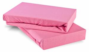 Posteljna rjuha roza jersey EMI, Otroška rjuha 60x120