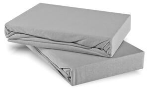 Posteljna rjuha siva jersey EMI, Otroška rjuha 60x120