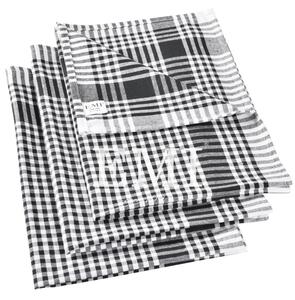 Črn set 3 kuhinjskih krp EMI