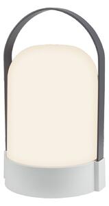 Briloner LED-akumulatorska namizna svetilka ASA BIG, svetlo siva/antracitna, 24 cm, IP44, zatemnjen, Siva, Dnevna soba / jedilnica, Kovina, Sodobni