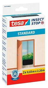 Tesa Insect Stop Mreža za zaščito pred žuželkami Standard (Š x V: 65 x 220 cm, Montaža mreže proti mrčesu: Pritrditev z ježkom)