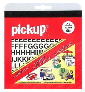 Pickup Samolepilni listki (Črke, Črne barve, Višina: 10 mm)
