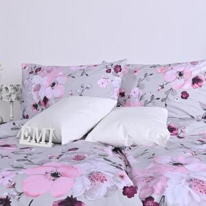 BOMBAŽNA POSTELJNA NELLY SIVA EMI, Podaljšan enojni posteljni set vsebuje 1x 140x220 + 1x 70x90