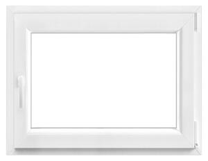 PVC okno (80 x 60 cm, Smer odpiranja: Desno, Bela)