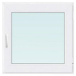 PVC okno brez kljuke (60 x 60 cm, Smer odpiranja: Desno, Vgradna globina: 80 mm)