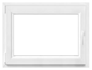 PVC okno (90 x 60 cm, Smer odpiranja: Levo, Bela)