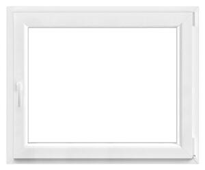 PVC okno (100 x 80 cm, Smer odpiranja: Desno, Bela)
