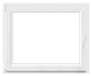 PVC okno (100 x 80 cm, Smer odpiranja: Levo, Bela)