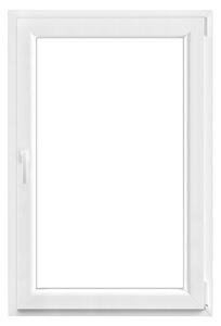 PVC okno s trojno zasteklitvijo (80 x 120 cm, Smer odpiranja: Desno, Bela)