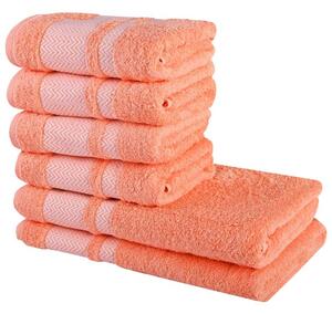 Set 6 bombažnih brisač in brisač Ates salmon EMI