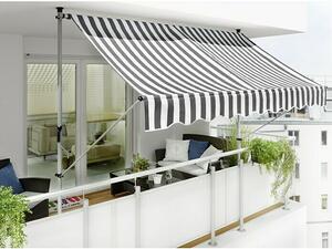 Sunfun Vpenjalna markiza (Sive barve/bele barve, Širina: 3 m, Izteg markize: 1,3 m)