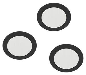 Eglo Set okroglih LED vgradnih svetilk Abiul (3,2 W, Ø x V: 8,6 x 4 cm, Črna, RGBW)