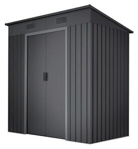Hoggar Vrtna lopa Oulu Dark (Zunanje dimenzije vključno s strešnim previsom (Š x G): 238 x 130 cm, Jeklo, Osnovna plošča: 3,14 m²)