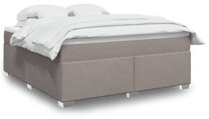 VidaXL Box spring postelja z vzmetnico taupe 180x200 cm blago