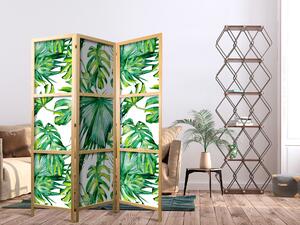 Japanski paravan - Monstera and Palm Leaves I