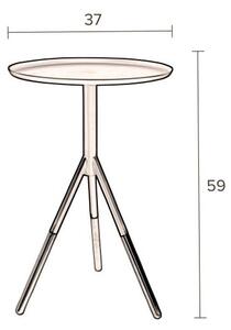 Medeninasta stranska mizica Dutchbone Elias, ⌀ 37 cm