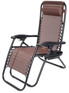 4Home Vrtni ležalnik Relax, rjava
