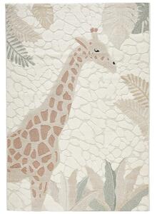 OTROŠKA PREPROGA GIRAFFE 80/150 cm tkano krem barve, večbarvno