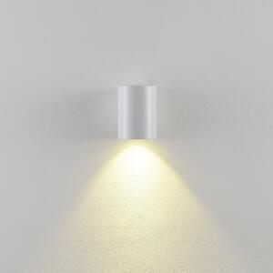 Deko-Light Zunanja stenska svetilka CAN, bela, 1-svetlobna, Ø 8 cm, IP65, kovinska, GU10, zatemnjen, Bela, Aluminij