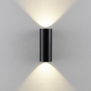 Deko-Light Zunanja stenska svetilka CAN, črna, 2-svetlobna, Ø 8 cm IP65 kovinska GU10, zatemnjen, Črna, Aluminij