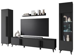 P & B Dnevni Regal Helsinki 2, Črna, 4-Delno