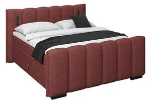 Premium Living Postelja Boxspring Elysia, Bordo, 200x200