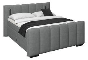 Premium Living Postelja Boxspring Elysia, Temno Siva, 200x200