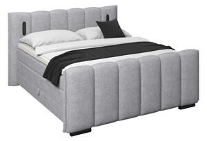 Premium Living Postelja Boxspring Elysia, Svetlo Siva, 200x200