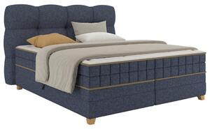 Premium Living Postelja Boxspring Bianco, Modra, 160x200