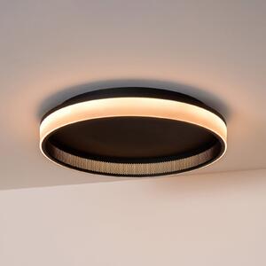 Lucide LED-stropna svetilka ESTREJA, črna, Ø 40 cm, CCT, stepdim, zatemnjen, Črna, Dnevna soba / jedilnica, Kovina, Sodobni