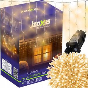 Zunanje novoletne lučke zavesa 500 LED toplo bela 8 funkcij 22,5m