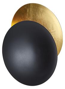 Moderna stenska svetilka črna z zlatom 34,5 cm 2-luči - Sunrise