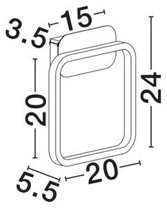 STENSKA SVETILKA IMAR LED/3200K/13W/563Lm/ ČRNO-ZLATA NL9001105