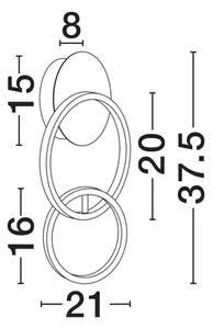 IMAR STENSKA SVETILKA LED/3200K/15W/762Lm/ČRNA\\ ... NL9001109