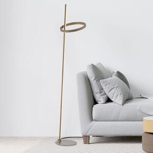 JUST LIGHT. GmbH LED-stoječa svetilka Ritus pesek, železo, dimmer, 3.000 K, zatemnjen, Bež, Dnevna soba / jedilnica, Kovina, Sodobni