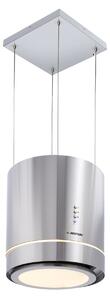 Klarstein Tron Ambience, otočni digestor, Ø 38 cm, recirkulacija 540 m³ / h, LED, nerjaveče jeklo