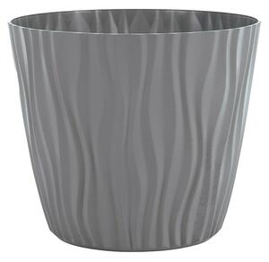 Cvetlični lonec Sahara (Zunanje dimenzije (Ø x V): 14 x 12 cm, Plastika, Siva)