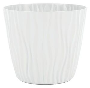 Cvetlični lonec Sahara (Zunanje dimenzije (Ø x V): 14 x 12 cm, Plastika, Bela)