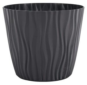 Cvetlični lonec Sahara (Zunanje dimenzije (Ø x V): 14 x 12 cm, Plastika, Antracit)